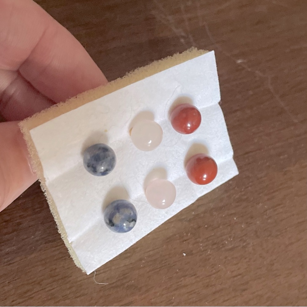 Gemstone earring set